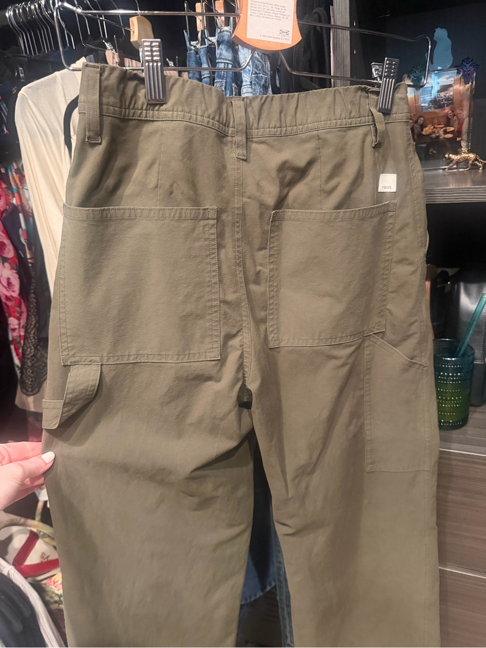Vuori Olive Wide-Leg Utility Pants